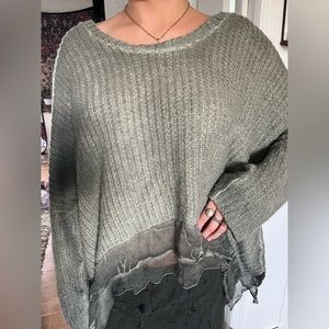 Y2K SAGE GREEN SWEATER